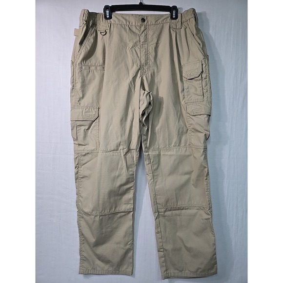 5.11 Tactical Other - 5.11 Tactical Pants Mens 40/31 Beige  Relaxed‎ Fit Cargo Work Elastic Uniform